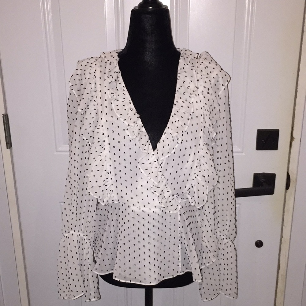 500 Maison Cinqcent Blouse Contemporary Fit Sz S